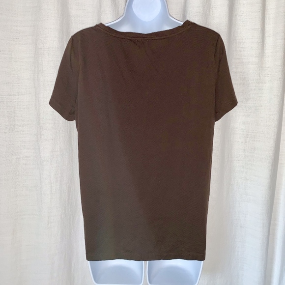 NWOT- Talbots Pima Cotton Crew Neck Tee W/Detail! - Picture 4 of 5